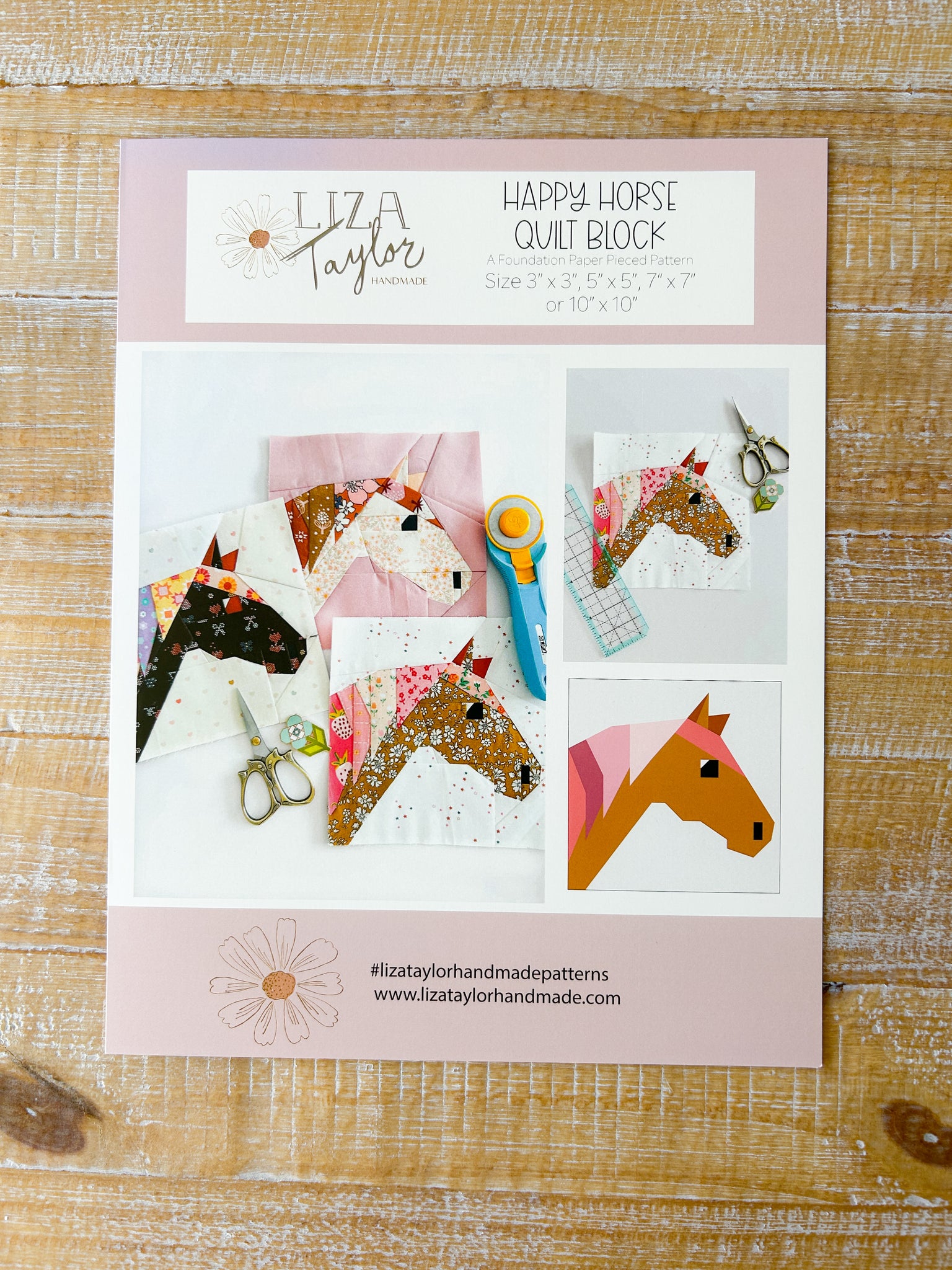 Foundation paper piecing horse quilt template A4 size, Dance Horse FPP quilt assembly steps diagram