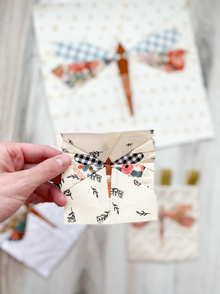 Golden Dragonfly FPP Pattern - PDF Download – Lizataylorhandmade